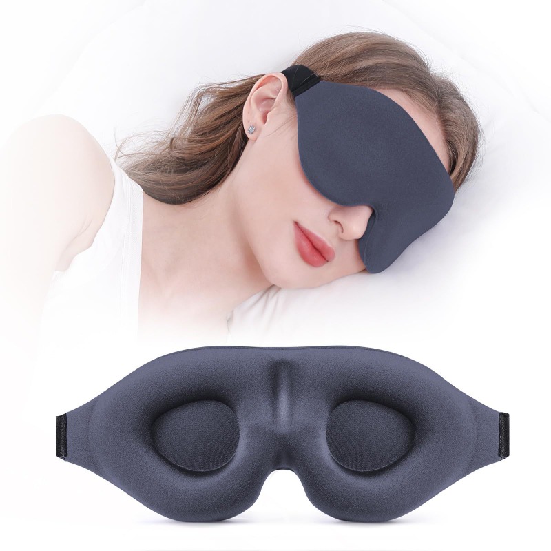 3D Printing Mask - 1pc 3D 輪郭形状睡眠マスク遮光ソフト凹面アイカバー男性女性用