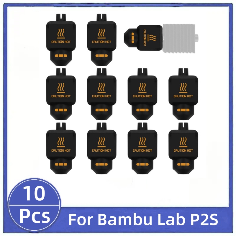 3D Printing Bambu Lab - 10 個ブラックシリコンソックス Bambu Lab P2S 3D