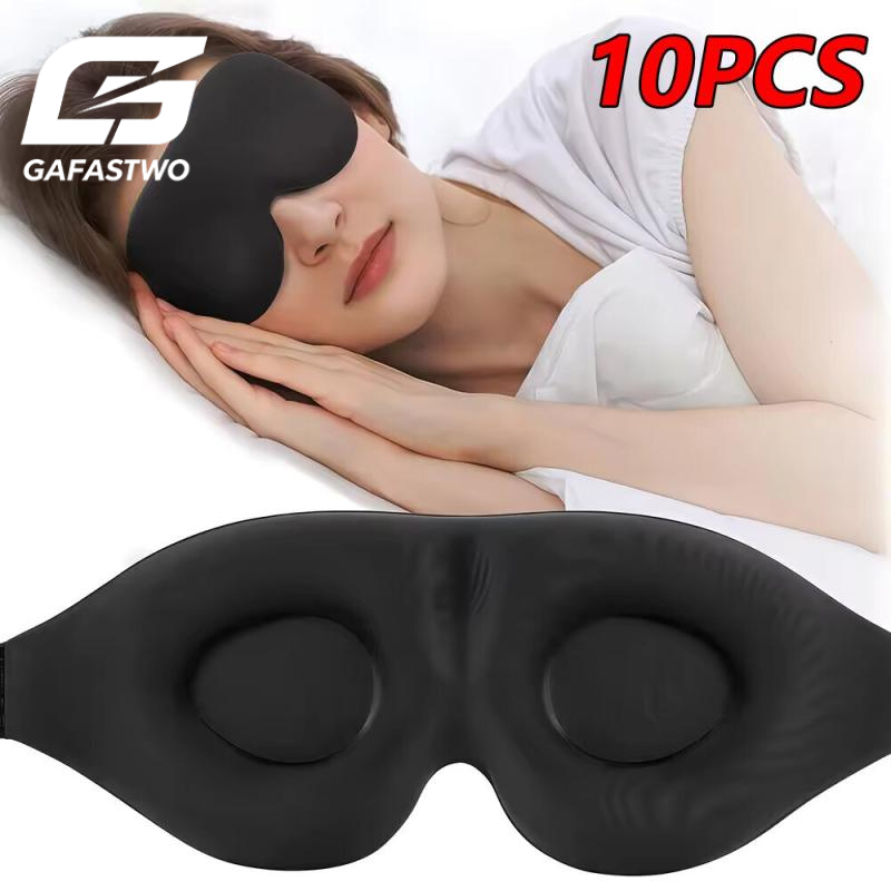 3D Printing Mask - 1/3/10個入り、調整可能な3Dスリープマスク。睡眠時や旅行、仮眠時に最適。深くカーブした形状で、光を遮断し、快適なアイマスクとして使用できます。