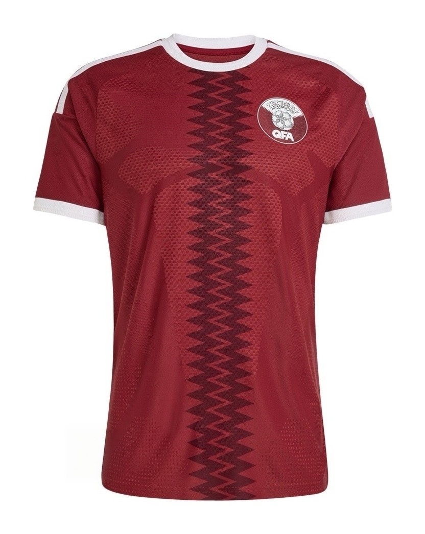 3D Printing Qatar - 2026/27年新作、カタール代表メンズジャージ、3DプリントのホームTシャツ、速乾性、普段着やトレーニングに最適。