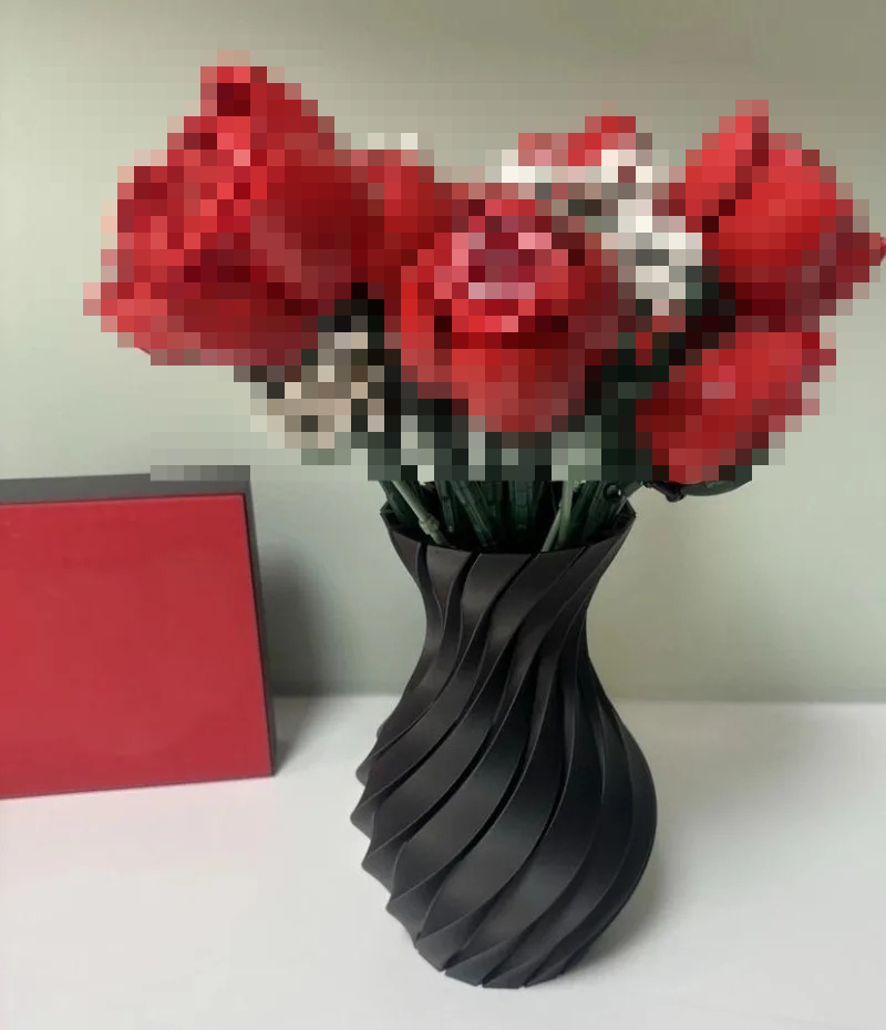 花瓶レゴ花束バラ花花束ビルディングブロックモデルレンガ花瓶デ - 3D Printing Lego Bricks のレビューと価格
