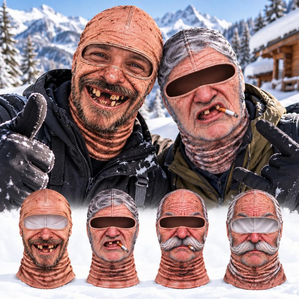 1個入り 3Dプリントの老人柄バラクラバ、顔全体を覆う、通気 - 3D Printing Mask のレビューと価格