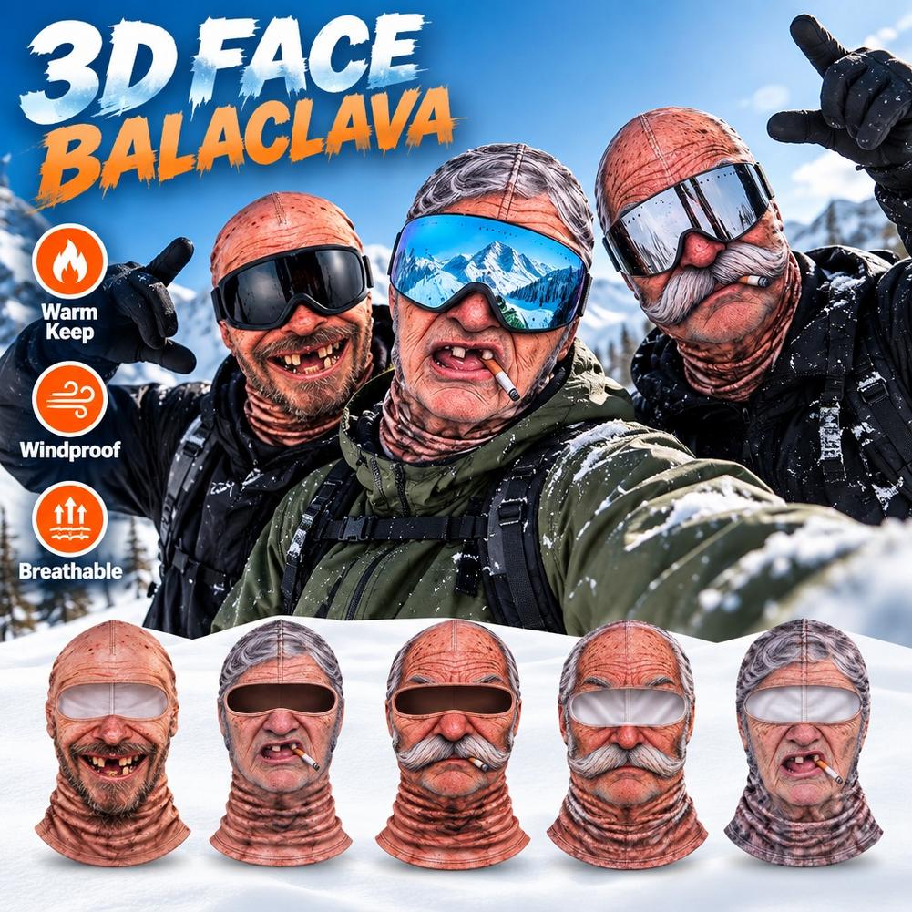おじいさんのスキーマスク。リアルな顔のデザインで、3Dプリン - 3D Printing Mask のレビューと価格