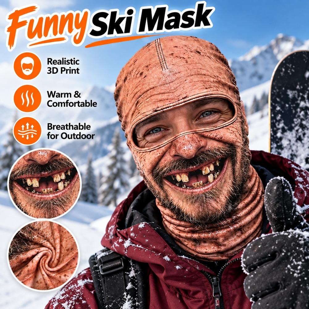 おじいさんのスキーマスク。リアルな顔のデザインで、3Dプリン - 3D Printing Mask のレビューと価格