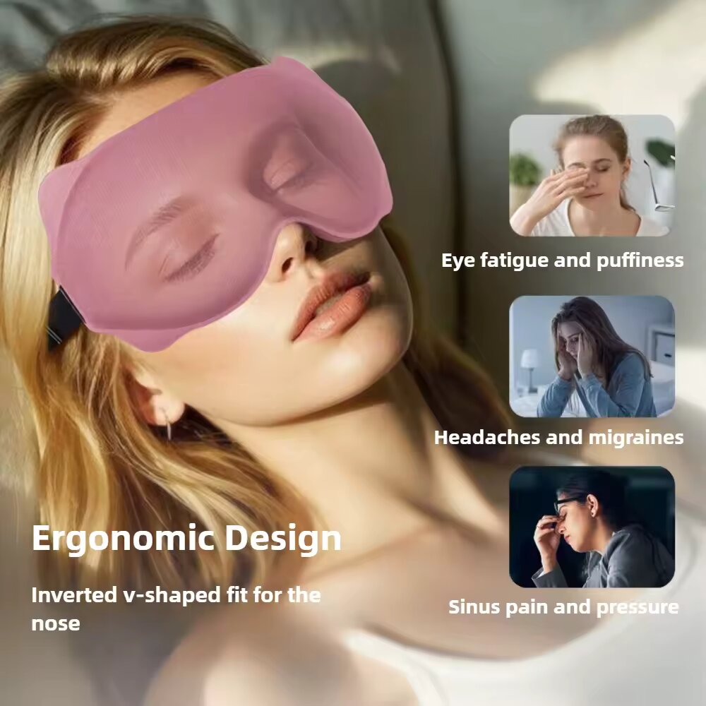 3D立体構造の遮光アイマスク。柔らかい素材で、睡眠をサポート - 3D Printing Mask のレビューと価格